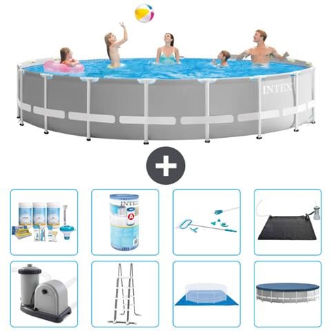 Piscina Fuori Terra - In Giro - 549x122 Cm - Grigio - Include Accessori Coordinati A2309 - Foto 1