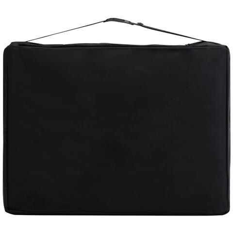 Lettino Massaggio Pieghevole A 2 Sezioni Legno Nero E Beige - Foto 8