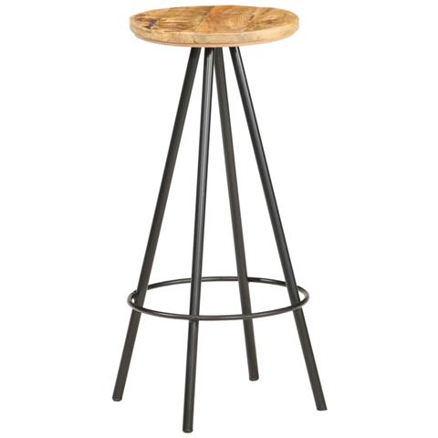 Lusso Casadino -  Sgabelli Da Bar 2 Pz In Legno Grezzo Di Mango - Foto 8