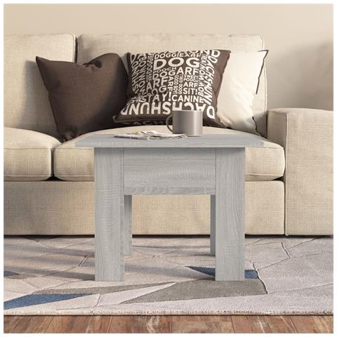 Lusso Casadino -  Tavolino Da Salotto Grigio Sonoma 55x55x42 Cm In Truciolato - Foto 2