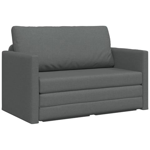 Divano letto a pavimento 2 in 1 Grigio scuro 124x71x78 cm Tessuto - Foto 1