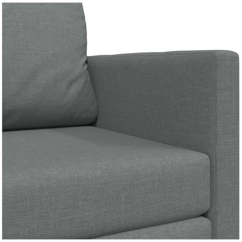 Divano letto a pavimento 2 in 1 Grigio scuro 124x71x78 cm Tessuto - Foto 9