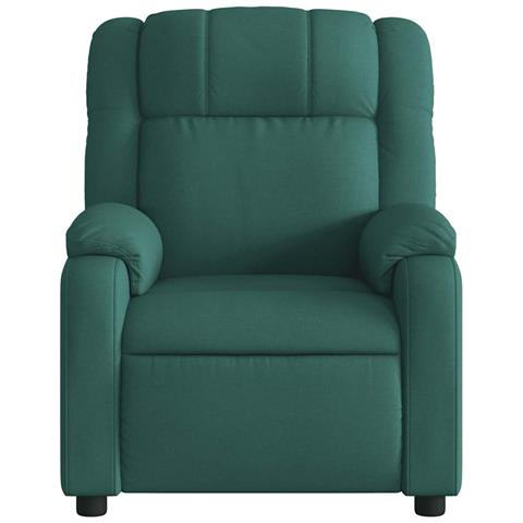 Poltrona Massaggiante Reclinabile Elettrica Verde Scuro Tessuto - Foto 9