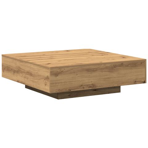 Tavolino da caffè  in rovere fatto a mano 100x100x31 cm in legno ingegnerizzato - Foto 1