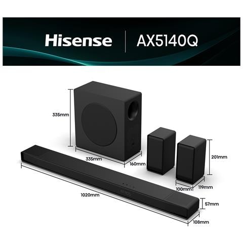 Soundbar AX5140Q 5.1.4 Canali 600W Wireless - Foto 2
