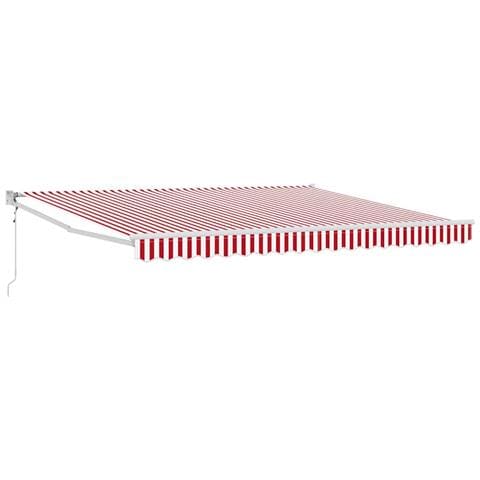 Tenda Retrattile Rosso e bianco 400 × 300 cm Poliestere - Foto 1