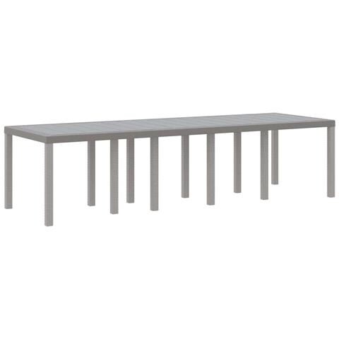 Tavolo da Giardino Grigio chiaro 300 x 100 x 73 cm polyrattan - Foto 1