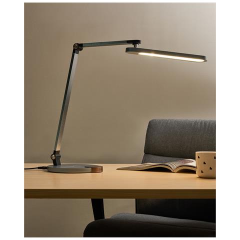 Lampada Da Scrivania A Led Caroy Con Caricatore Wireless Grigio - Foto 1