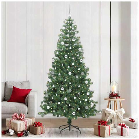 Albero di Natale con 300 LED con supporto Verde 240 cm PVC - Foto 2