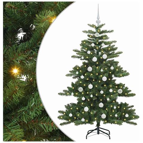 Albero di Natale Artificiale con Rami Pieghevoli Verde 150 cm - Foto 1