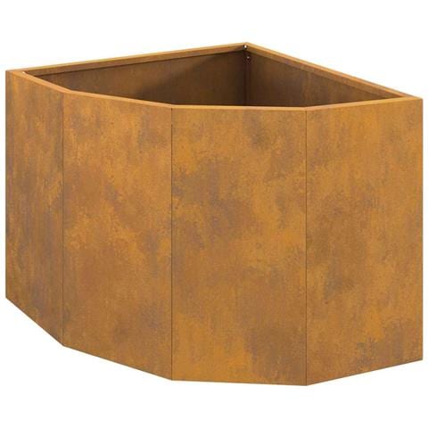 Vaso d'angolo Ruggine 45 x 45 x 35 cm acciaio corten - Foto 1