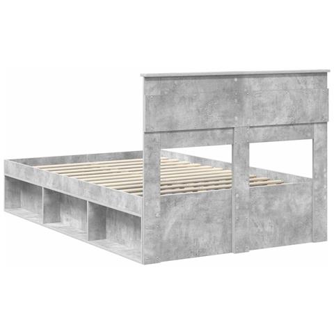 Struttura del letto Calcestruzzo 120 x 190 cm Pino massello - Foto 9