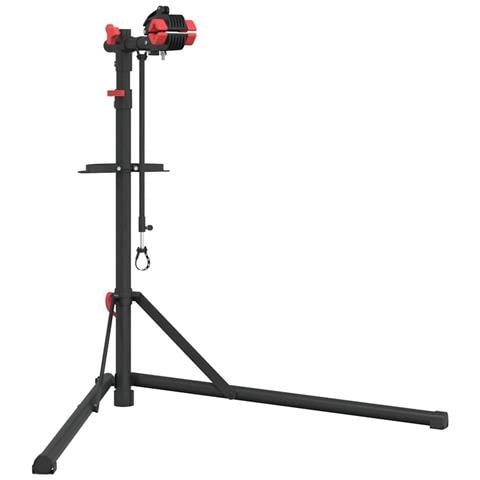 Supporto Riparazione Bici Regolabile 92-152 cm Rosso in Acciaio - Foto 1
