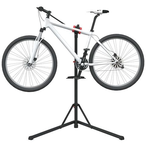 Supporto Riparazione Bici Regolabile 92-152 cm Rosso in Acciaio - Foto 2