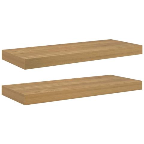 Scaffale da parete 2 pcs Marrone 50 x 23 x 4 cm - Foto 1