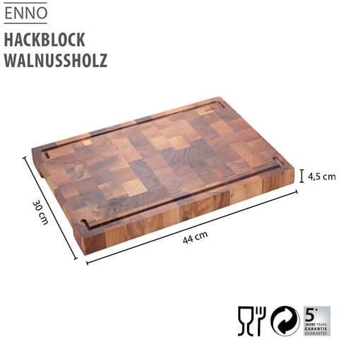 13948 tagliere da cucina Rettangolare Legno Noce, Legno - Foto 2