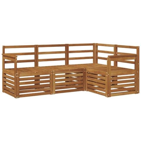Set divani 4 pcs Naturale Legno di Acacia Massello - Foto 1