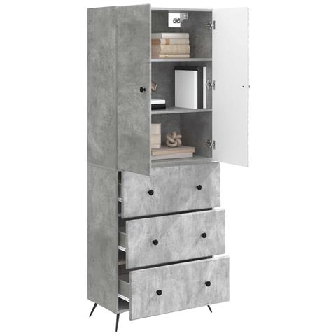 Set di armadi 2 pcs Grigio Cemento 66 x 34,5 x 90 cm - Foto 2