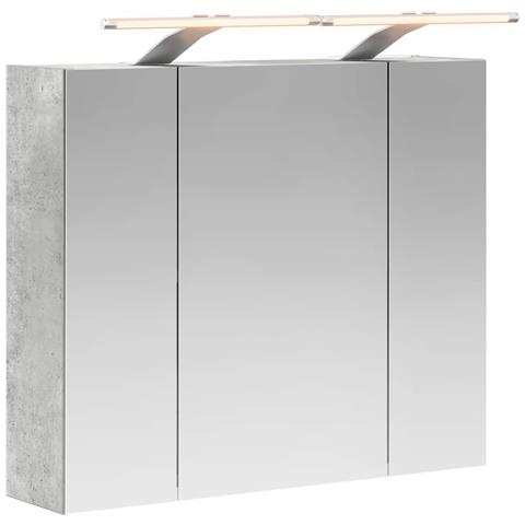 Mobiletto per specchio da bagno Grigio cemento - Foto 1