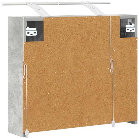 Mobiletto per specchio da bagno Grigio cemento - Foto 9
