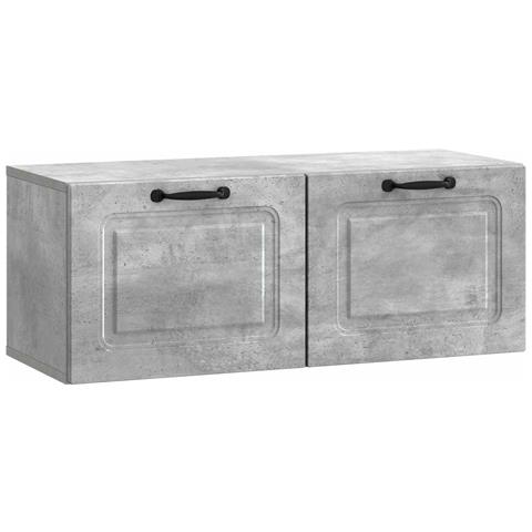 Mobile Porta TV da Muro Grigio Cemento 78,5 x 31 x 30 cm - Foto 1