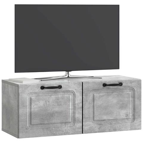 Mobile Porta TV da Muro Grigio Cemento 78,5 x 31 x 30 cm - Foto 2