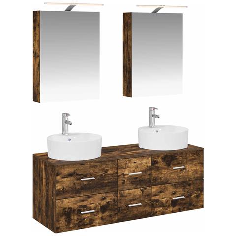 Set di mobili per il bagno 5 pcs Rovere Fumo - Foto 1