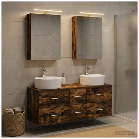 Set di mobili per il bagno 5 pcs Rovere Fumo - Foto 2