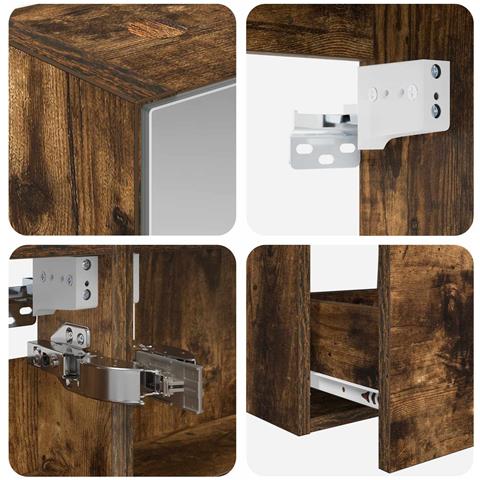 Set di mobili per il bagno 5 pcs Rovere Fumo - Foto 9