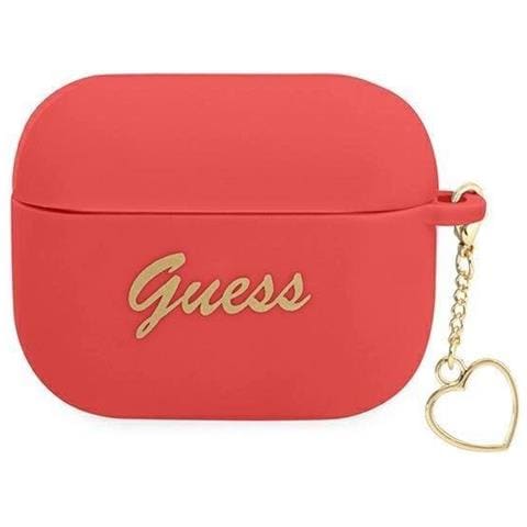 Guess Guaplschsr Airpods Pro Custodia Rossa /rossa In Silicone Collezione Heart - Foto 1