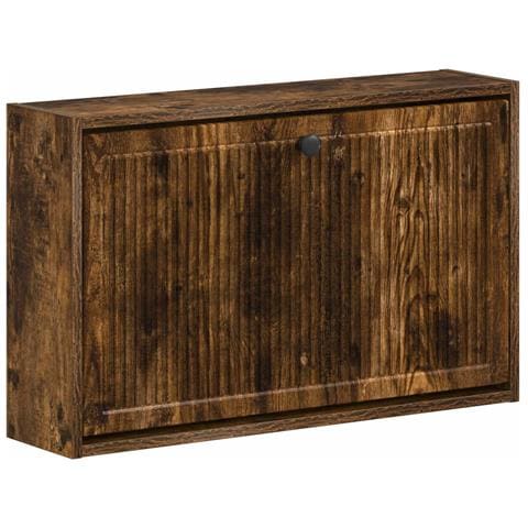 Mobiletto per Scarpe da Muro EDE 71 x 17 x 43 cm Rovere Fumo - Foto 1