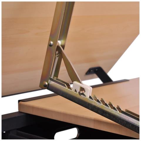 Scrivania per Ufficio Regolabile e Inclinabile con Sgabello - Foto 8