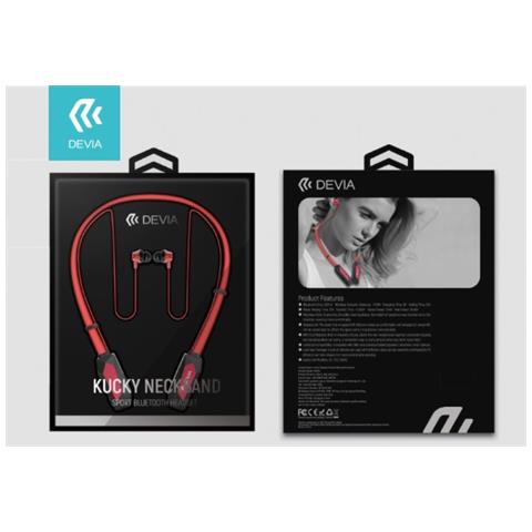 Auricolari Bluetooth Sport Con Archetto Magnetico Rosso - Foto 1