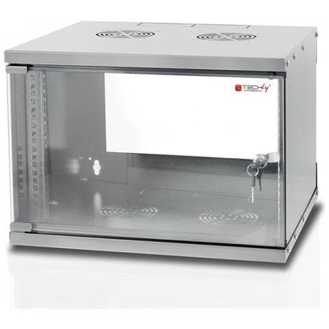 Techly Armadio Rack 19" a Muro 9U prof. 450 Grigio Assemblato - Foto 1