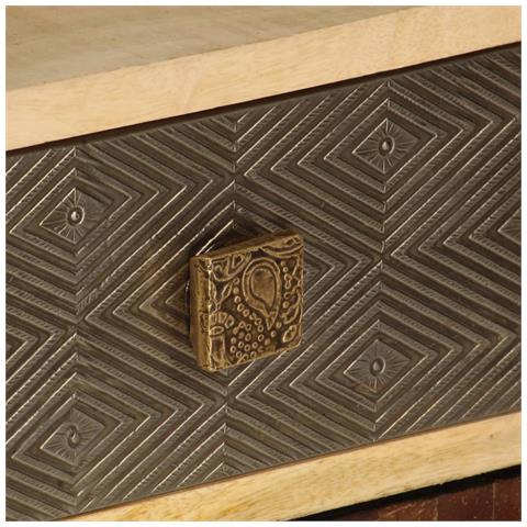 Mobile Porta Tv 120x30x40 Cm Legno Massello Di Mango - Foto 10