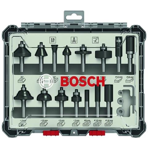 Set di Frese Con Gambo 8 mm 15 Pezzo Mod. 2607017472 - Foto 1