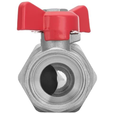 12 Inch Bsp Femmina X Maschio Valvola Acqua Farfalla Rossa Maniglia - Foto 3