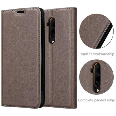 Cadorabo Custodia Compatibile Con Oneplus 7t Pro In Bruno Caffè - Coperchio Protettiva Con Chiusura Magnetica, Funzione Stand E Tasca Per Le Carte - Foto 5