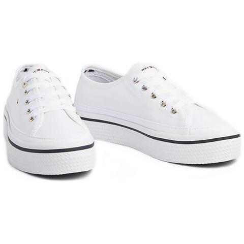 TOMMY HILFIGER - Scarpa Donna Corporate Flatform Vulcanized Sneaker White  Fw0fw04259100.38 - ePRICE