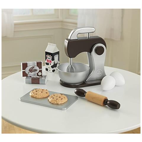 Kidkraft 63370 Espresso - Set Impastatrice Con Accessoriin Legnoper Bambinimarrone (espresso)  - Foto 2