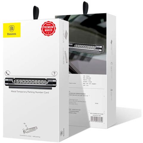Strumento Temporaneo Parcheggio Numero Black Card (acnum-01)  - Foto 1