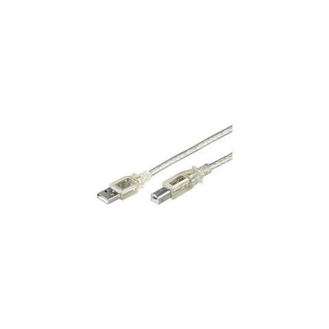 USB AB 180 HiSpeed TRANS 2.0 1.8m, USB A, USB B, Maschio / maschio, 2x AWG 24 2x AWG 28 - Foto 1