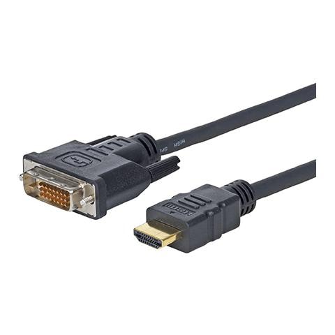20m HDMI - DVI-D, HDMI, DVI-D, Maschio, Maschio, Oro, Nero - Foto 1