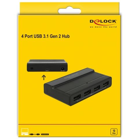 64053 hub di interfaccia USB 3.2 Gen 2 (3.1 Gen 2) Type-C 10000 Mbit /s Nero - Foto 2
