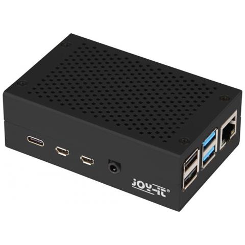 Rb-alucasep4+01b Accessorio Per Scheda Di Sviluppo Custodia Nero (raspberry Pi 4b Aluminium Body - Black) - Foto 1