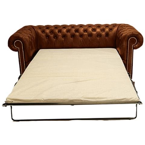 Divano Chesterfield Letto Chesterfield First Class - 3 Posti - Cloudy Caramello - Pelle - Foto 1