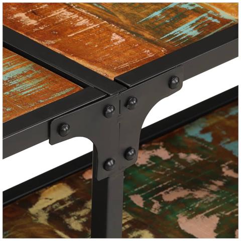 Mobile Porta Tv 150x30x41 Cm In Legno Massello Di Recupero - Foto 2