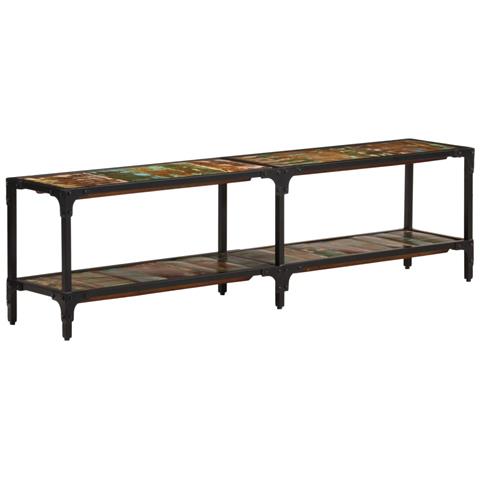 Mobile Porta Tv 150x30x41 Cm In Legno Massello Di Recupero - Foto 9