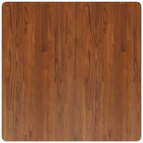 Piano Tavolo Quadrato Marrone Scuro 90x90x2,5cm Rovere Trattato - Foto 2