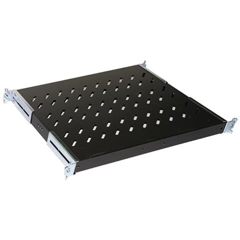Ripiano Universale Per Armadio Rack 19"" Allungabile 370-450 Mm Con 4 Agganci Nero - Foto 1